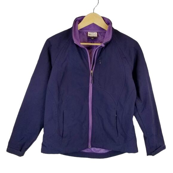 Double Diamond Women's Soft Shell Zip Front Jacket Purple Size M Medium - Picture 1 of 9